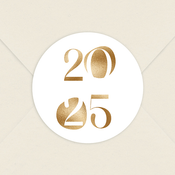 Stickers Voeux Entreprise Bicolore Design