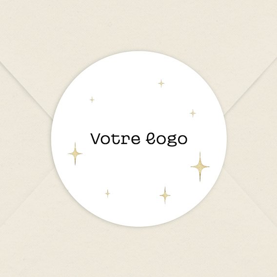 Stickers Voeux Entreprise Boule de Noel Logo