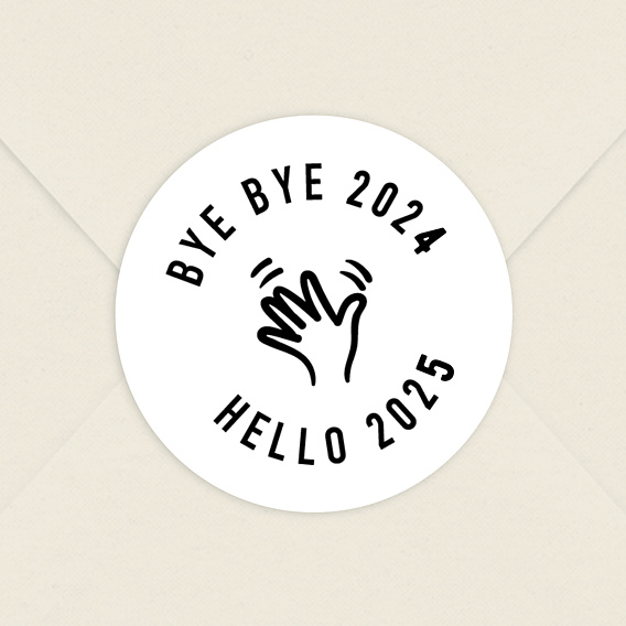 Stickers Voeux Entreprise Bye bye