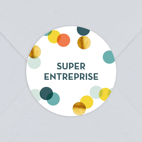Stickers Voeux Entreprise Confettis Chic