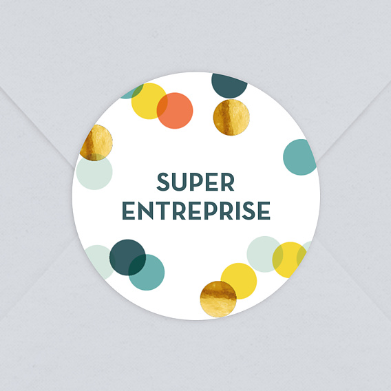 Stickers Voeux Entreprise Confettis Chic 