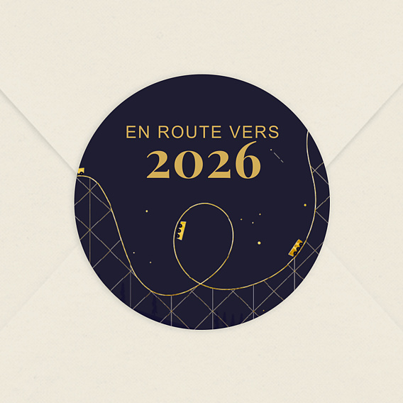 Stickers Voeux Montagnes Russes
