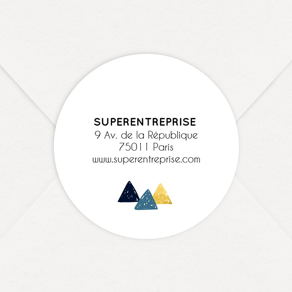 Stickers Voeux Entreprise Petits Triangles