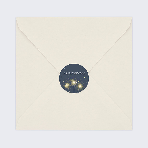 Stickers Voeux  Bougies étincelantes