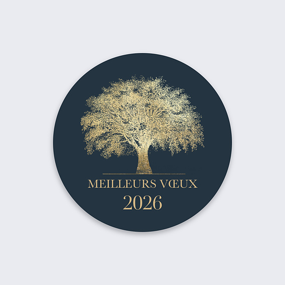 Stickers vœux entreprise Arbre Recto