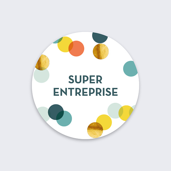 Stickers vœux entreprise Confettis Chic Recto