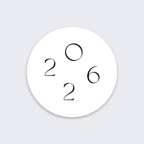 Stickers vœux entreprise Grand Chiffre Noir Recto