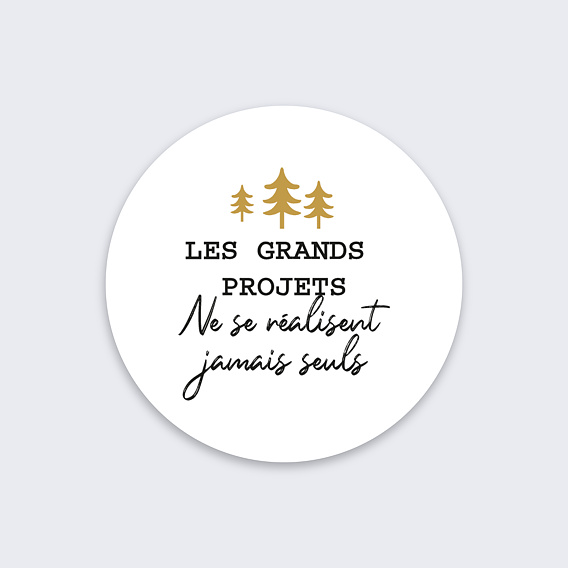 Stickers vœux entreprise Grands Projets Recto