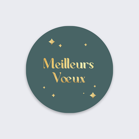 Stickers vœux entreprise Graphic Star Recto