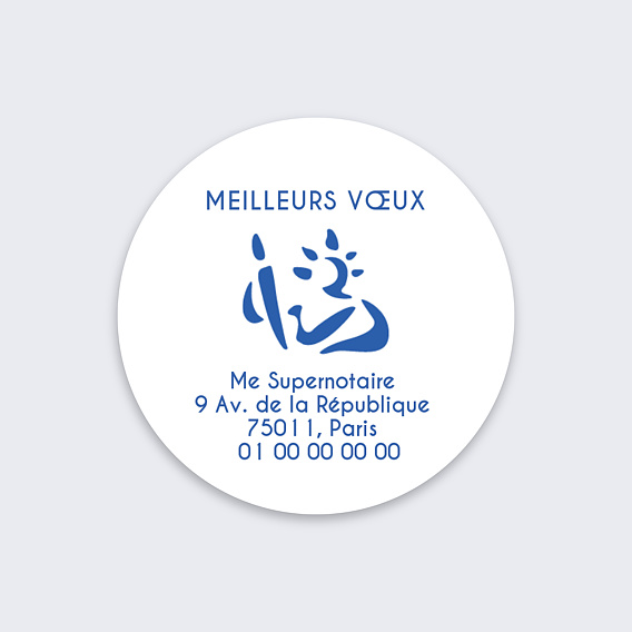 Stickers vœux entreprise Notaire Recto