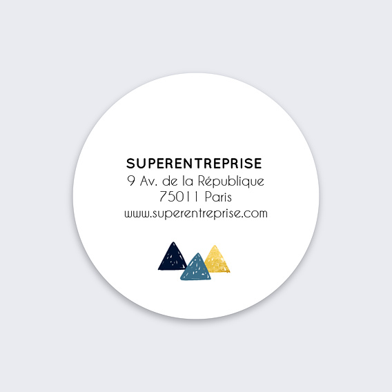 Stickers vœux entreprise Petits Triangles Recto