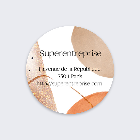 Stickers vœux entreprise Pinceau Recto