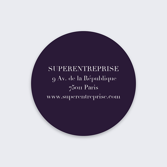 Stickers vœux entreprise Planètes Recto