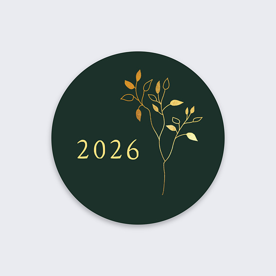 Stickers vœux entreprise Plante Évolutive Recto