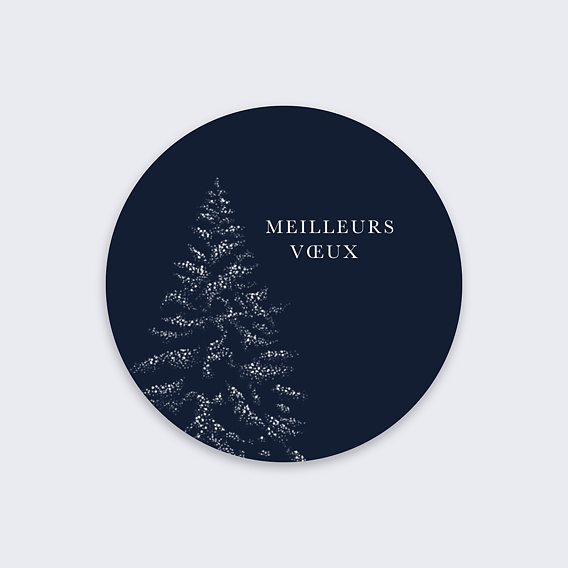 Stickers vœux entreprise Sous La Neige Recto