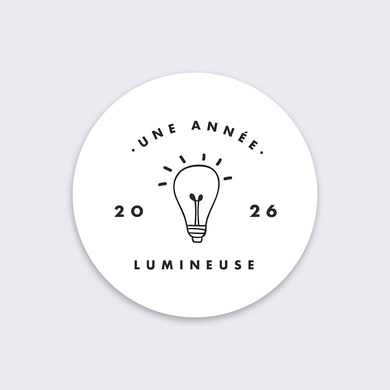 Stickers vœux entreprise Une Année Lumineuse Recto