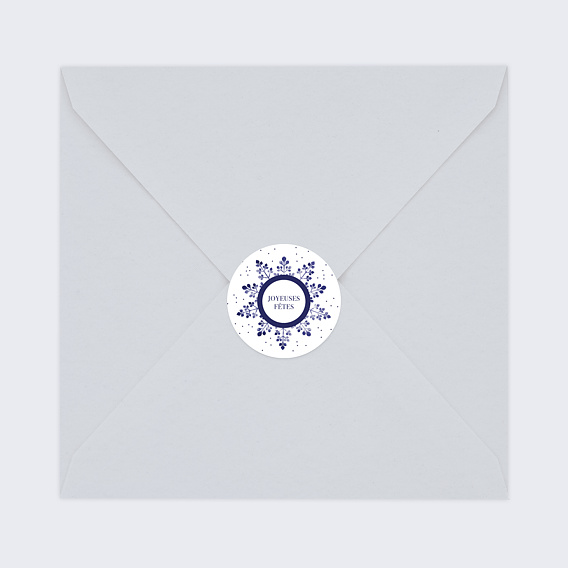 Stickers vœux entreprise Flocon Aquarelle Après 1