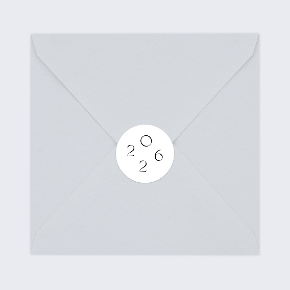 Stickers vœux entreprise Grand Chiffre Noir Après 1