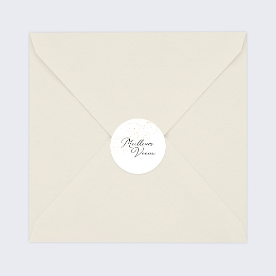 Stickers vœux entreprise Paillette Après 4