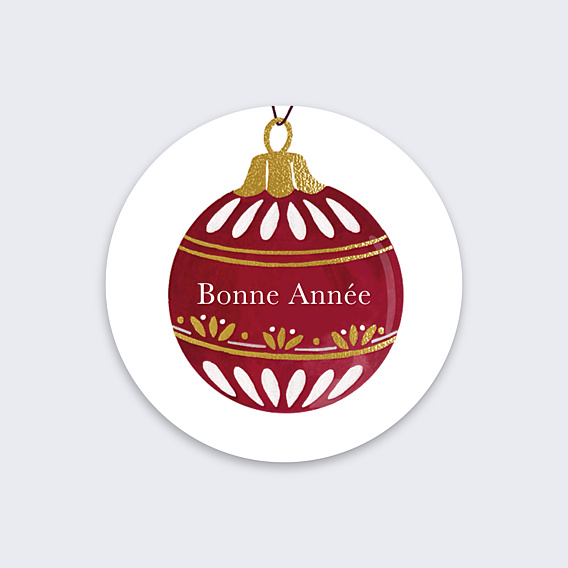 Stickers Voeux Boule de Noël