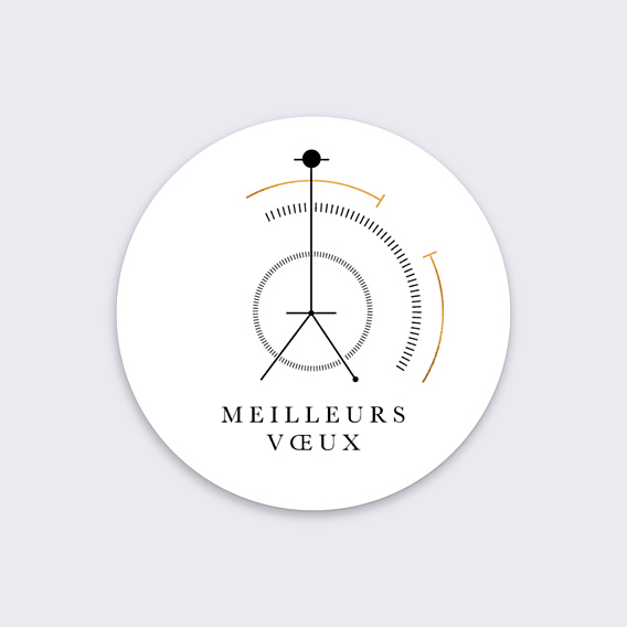 Stickers Voeux  Architecte Compas