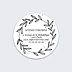 Stickers Voeux  Couronne de feuilles