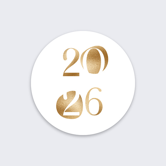 Stickers vœux entreprise Bicolore Design Recto