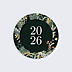 Stickers Voeux Cadre Floral Élégant