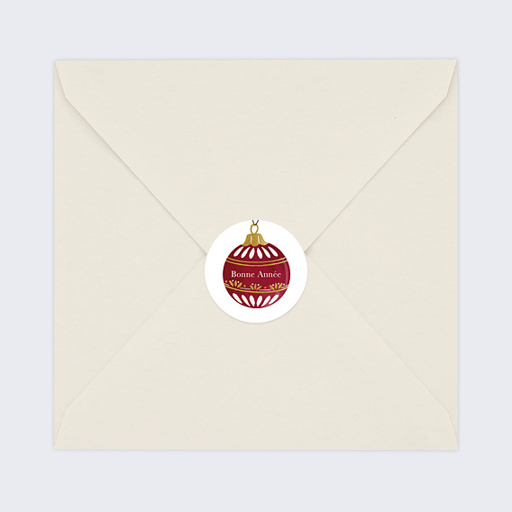 Stickers vœux entreprise Boule de Noël Après 4