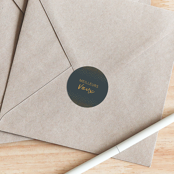 Stickers vœux entreprise Élégance Après 4