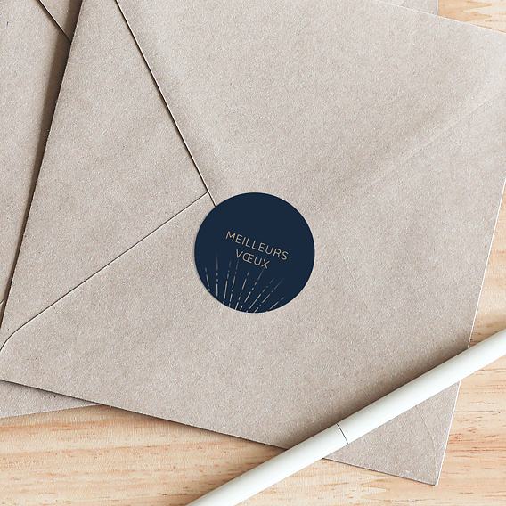 Stickers vœux entreprise Feux Artifices Après 4