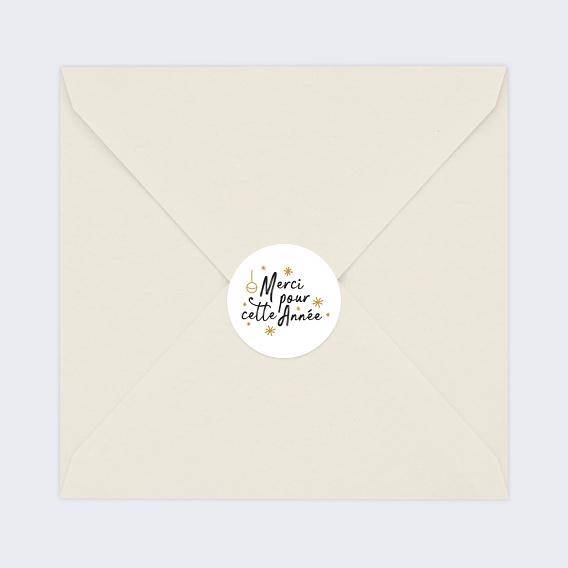 Stickers vœux entreprise Merci Pour Cette Année Après 4