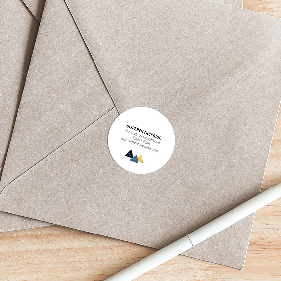 Stickers vœux entreprise Petits Triangles Après 4