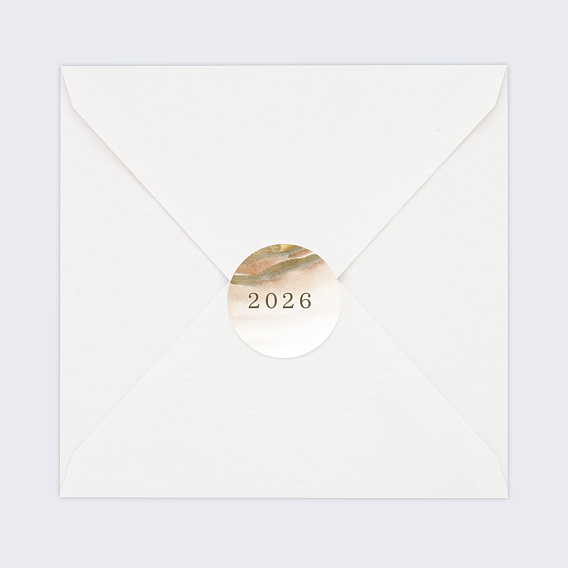 Stickers vœux entreprise Sobres scintillements Après 4