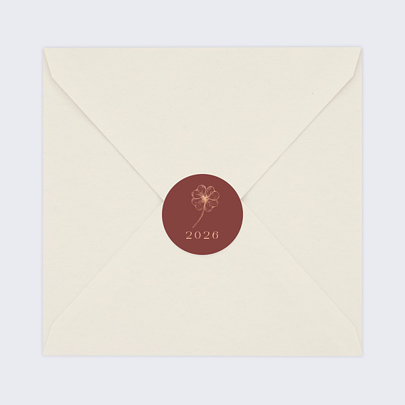 Stickers vœux entreprise Trèfle Après 4