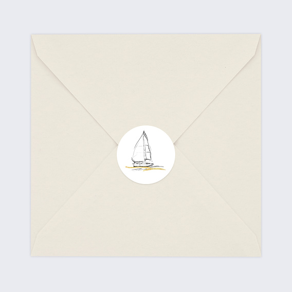 Stickers vœux entreprise Voilier Après 4