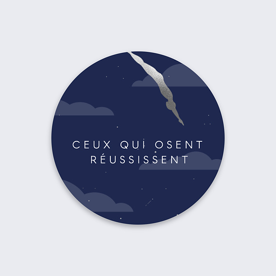 Stickers vœux entreprise Réussite Recto