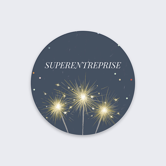 Stickers Voeux Bougies étincelantes