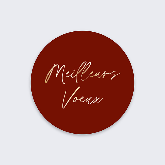 Stickers vœux entreprise Artifices Recto