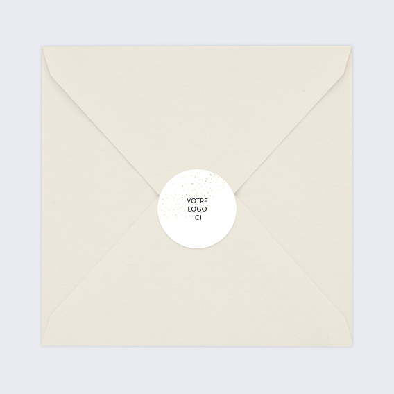 Stickers vœux entreprise Paillette Logo Après 4