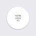 Stickers vœux entreprise Paillette Logo Recto