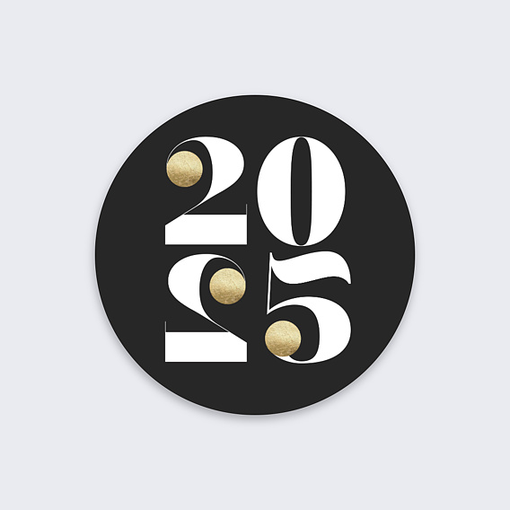 Stickers Voeux Typographique