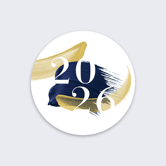 Stickers vœux entreprise Peinture Éclatante Recto