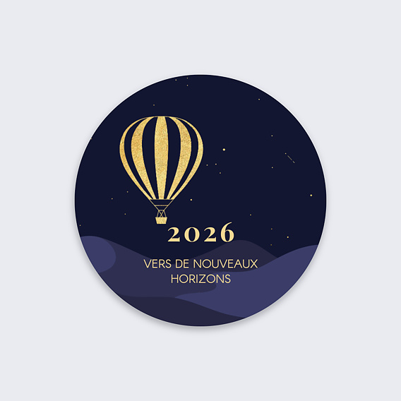 Stickers Voeux Montgolfière
