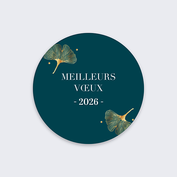 Stickers Voeux Ginkgo