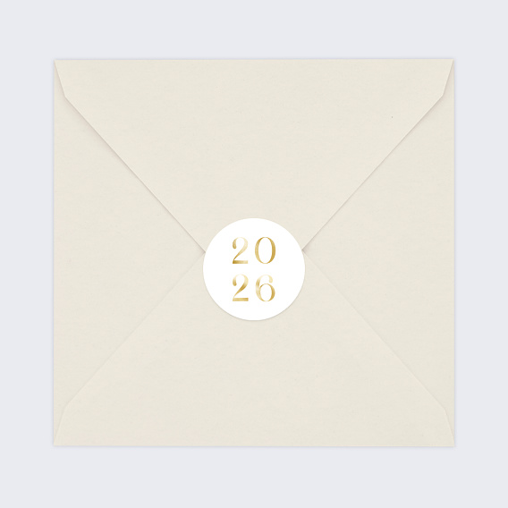 Stickers vœux entreprise Élégante Calligraphie Après 1