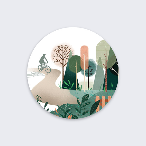 Stickers vœux entreprise Route Verte Recto