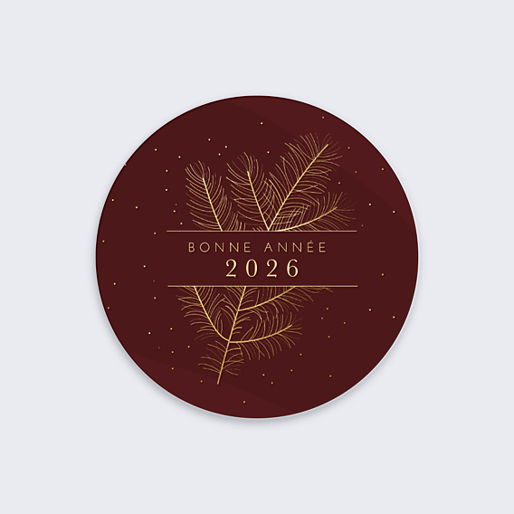 Stickers Voeux Bandeau Branchage