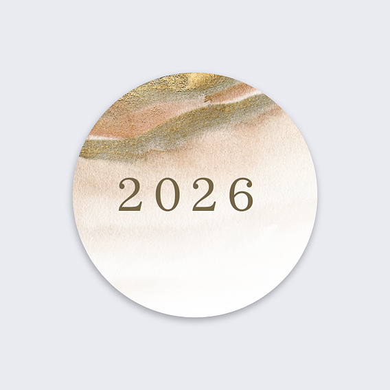 Stickers vœux entreprise Sobres scintillements Recto