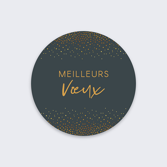 Stickers vœux entreprise Élégance Recto